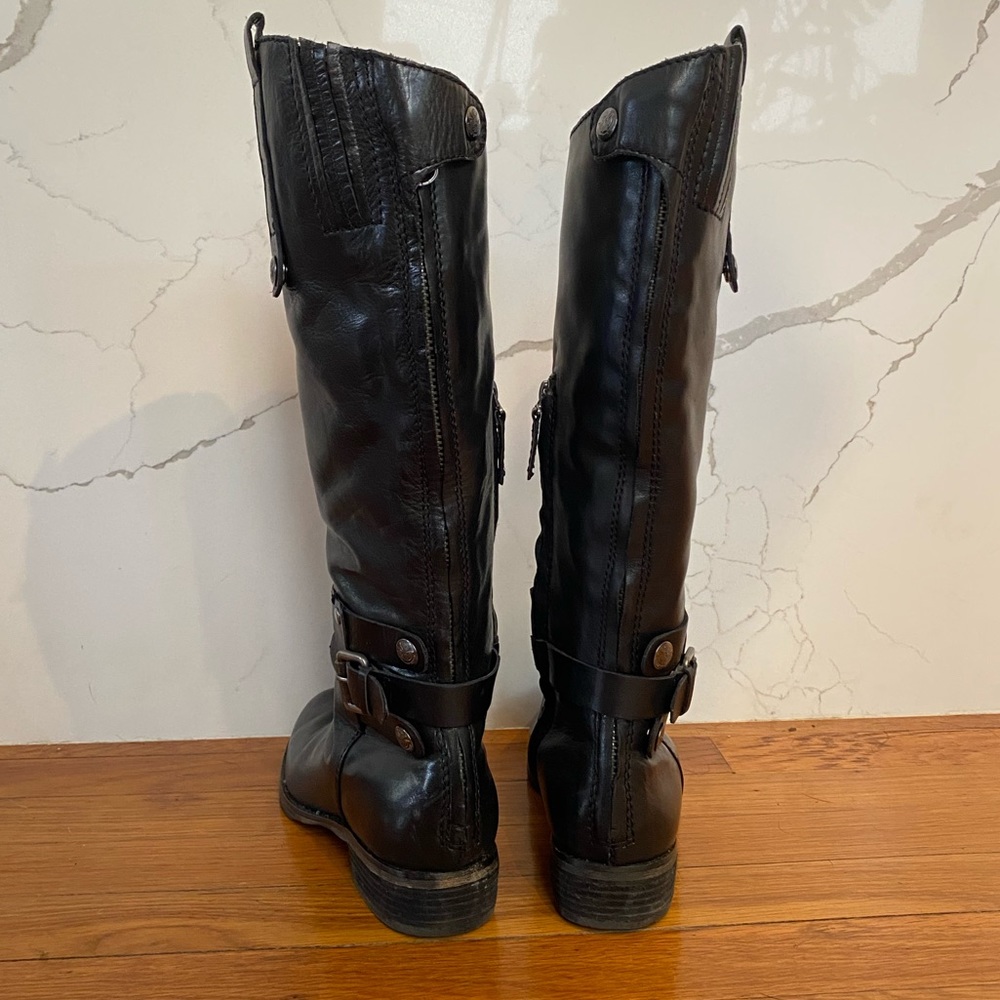 Sam Edelman Poe Black Equestrian-style Boots Size 10 - Picture 3 of 11